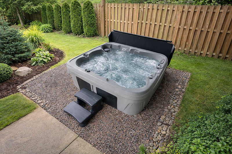 Plug and Play Hot Tub on gravel