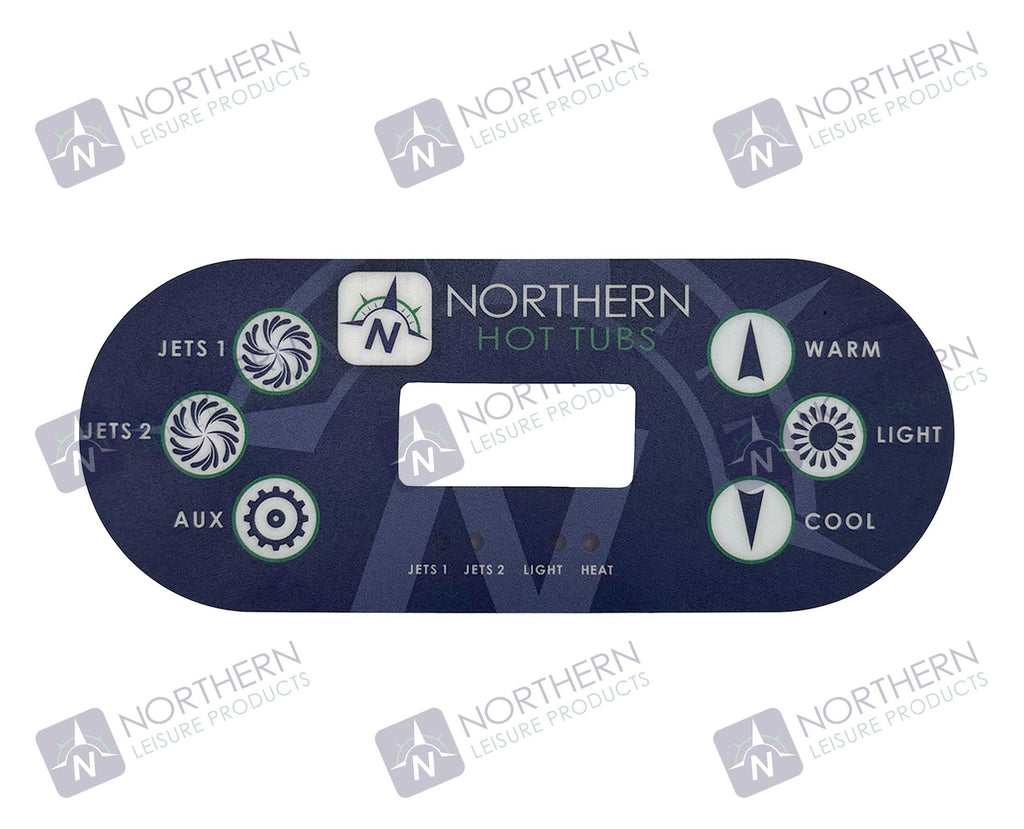 TP 600 2 Pump Hot Tub Topside Control Overlay - Northern Leisure Products