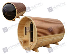 10' Premium Cedar Barrel Sauna with Dome