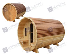 10' Premium Cedar Barrel Sauna